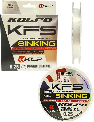 Kolpo KFS Clear 200 m – Filo Monofilo Affondante Trasparente