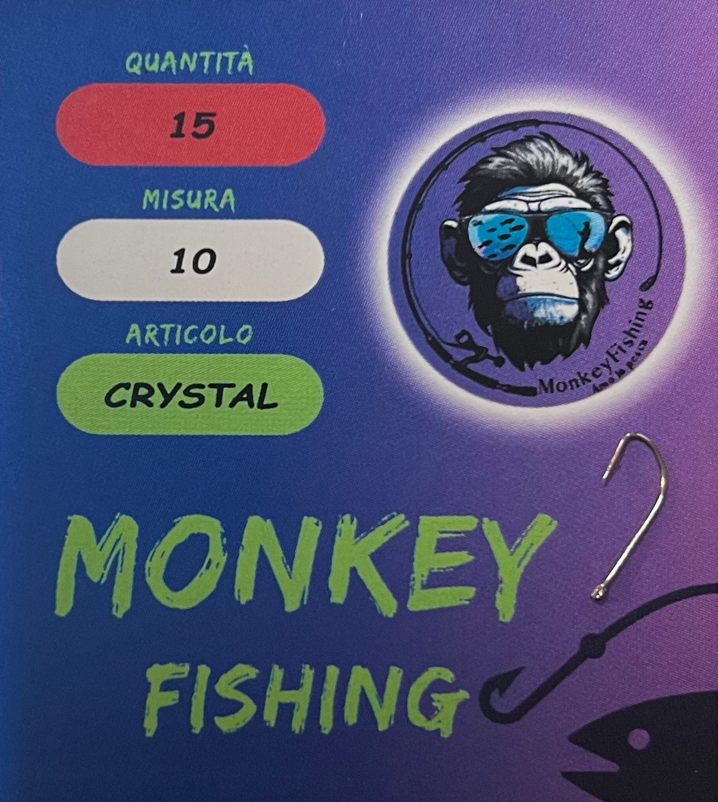 MonkeyFishing Crystal occhiello conf da 15pz a 50pz