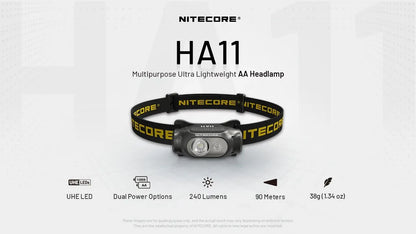 Nitecore HA11 – Lampada Frontale LED 240 Lumen