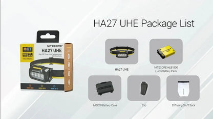 Nitecore HA27 UHE – Lampada Frontale LED Ricaricabile 800 Lumen