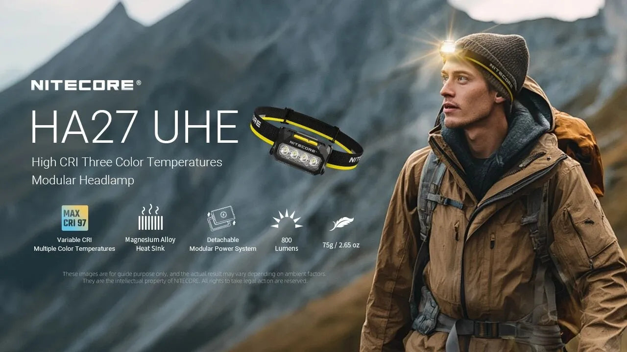 Nitecore HA27 UHE – Lampada Frontale LED Ricaricabile 800 Lumen