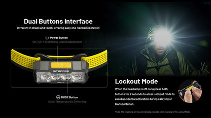Nitecore NU27 – Lampada Frontale LED Ricaricabile USB-C 600 Lumen